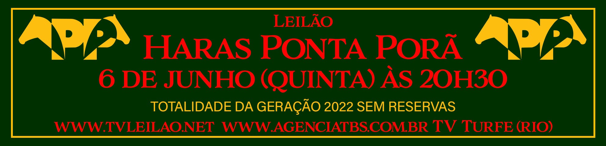 Slide LEILÃO HARAS PONTA PORÃ 2024