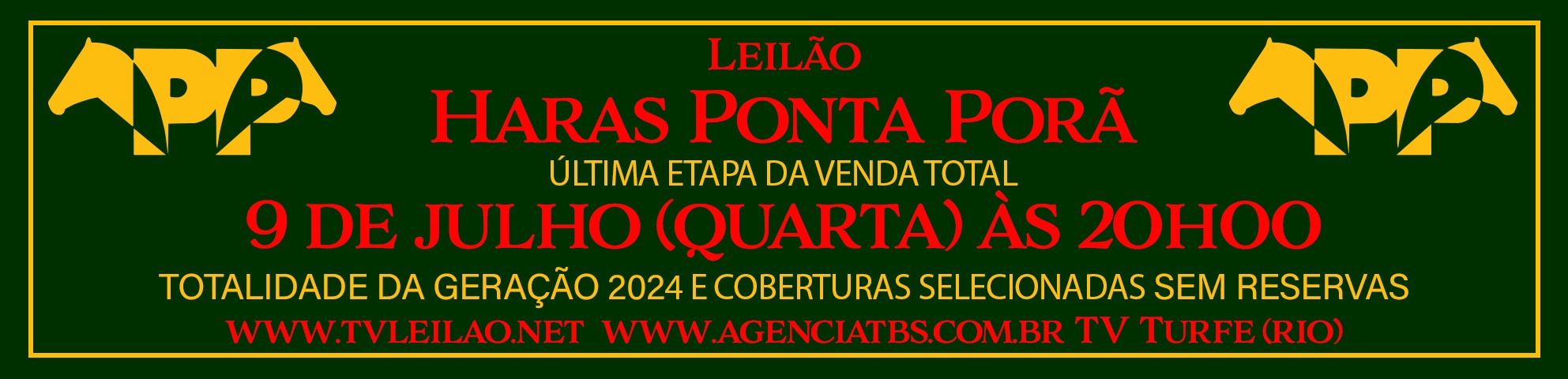 Slide LEILÃO HARAS PONTA PORÃ GERAÇÃO 2024