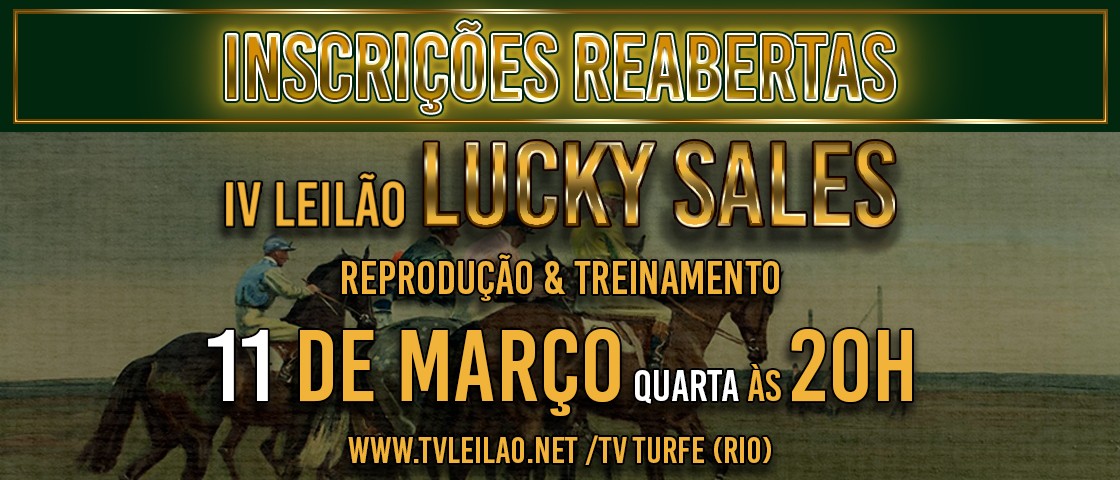 Slide LEILÃO LUCKY SALES 2026