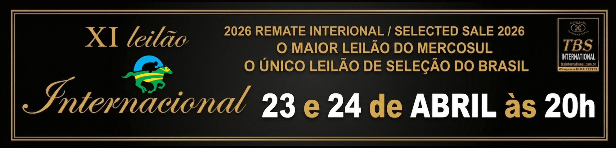 Slide XI LEILÃO INTERNACIONAL